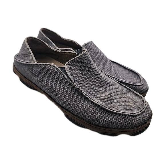 OluKai Mens Moloa Kapa Size 11.5 Slip On Shoes Gray - Picture 2 of 9